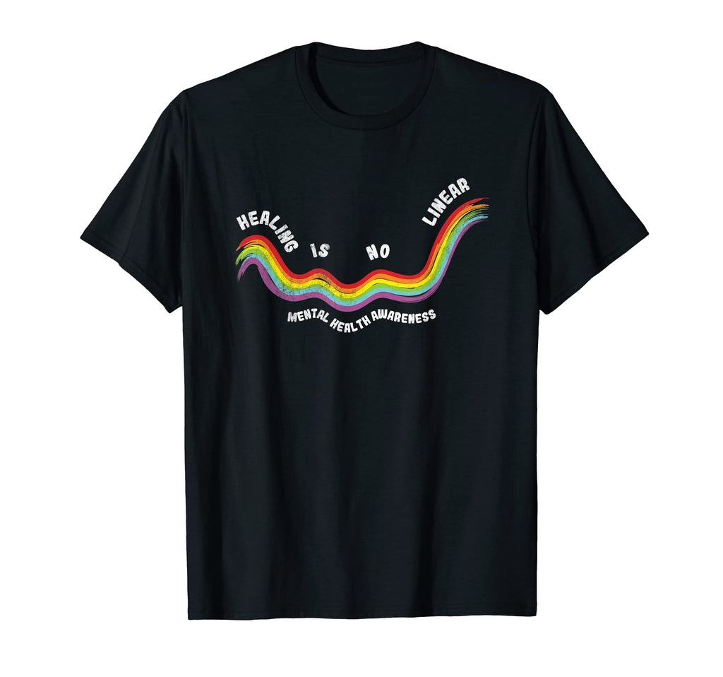 Healing Is No Linear Mental Illness T-Shirt - Novelty Apparel for Adults - T-Shirt, Sweatshirt, Hoodie