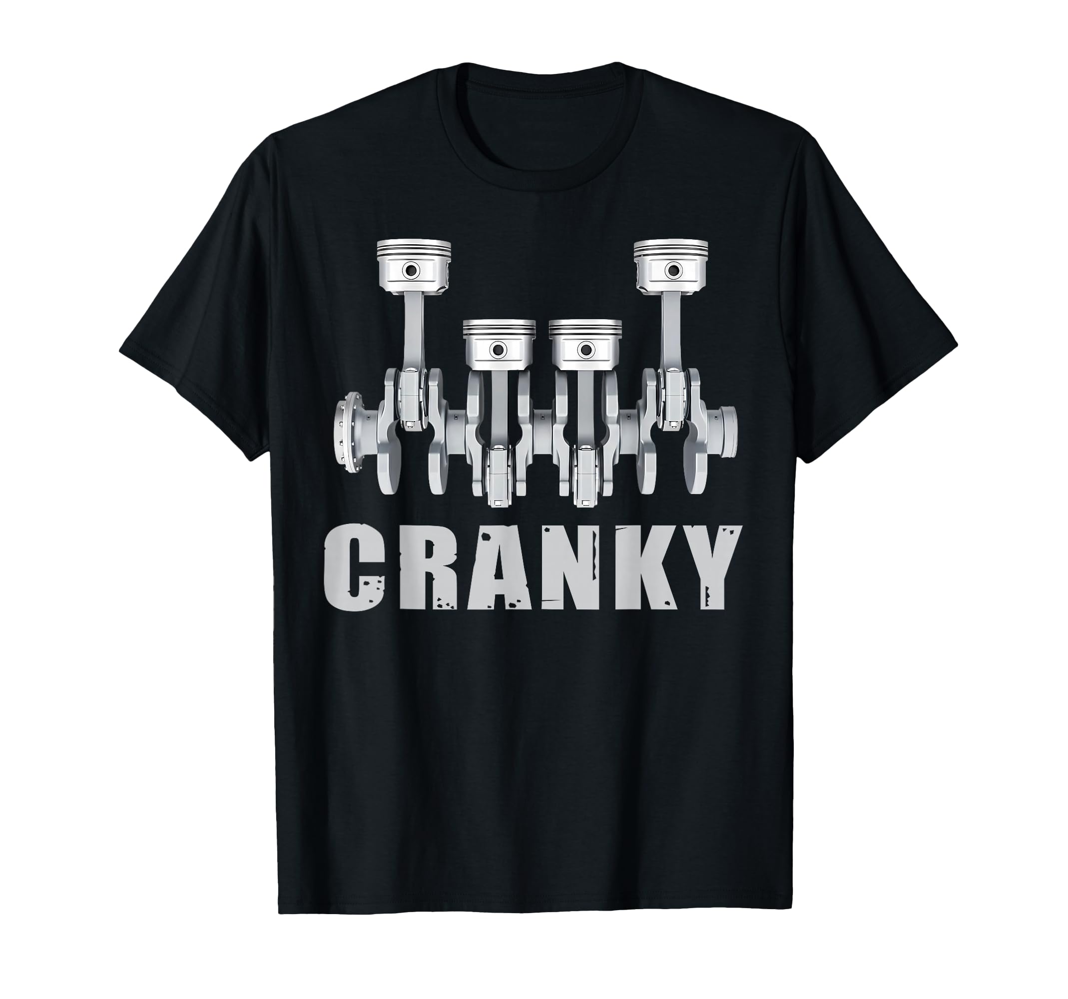 Cranky Car Engine Crankshaft Cars T-Shirt - Novelty Apparel for Adults - T-Shirt, Sweatshirt, Hoodie