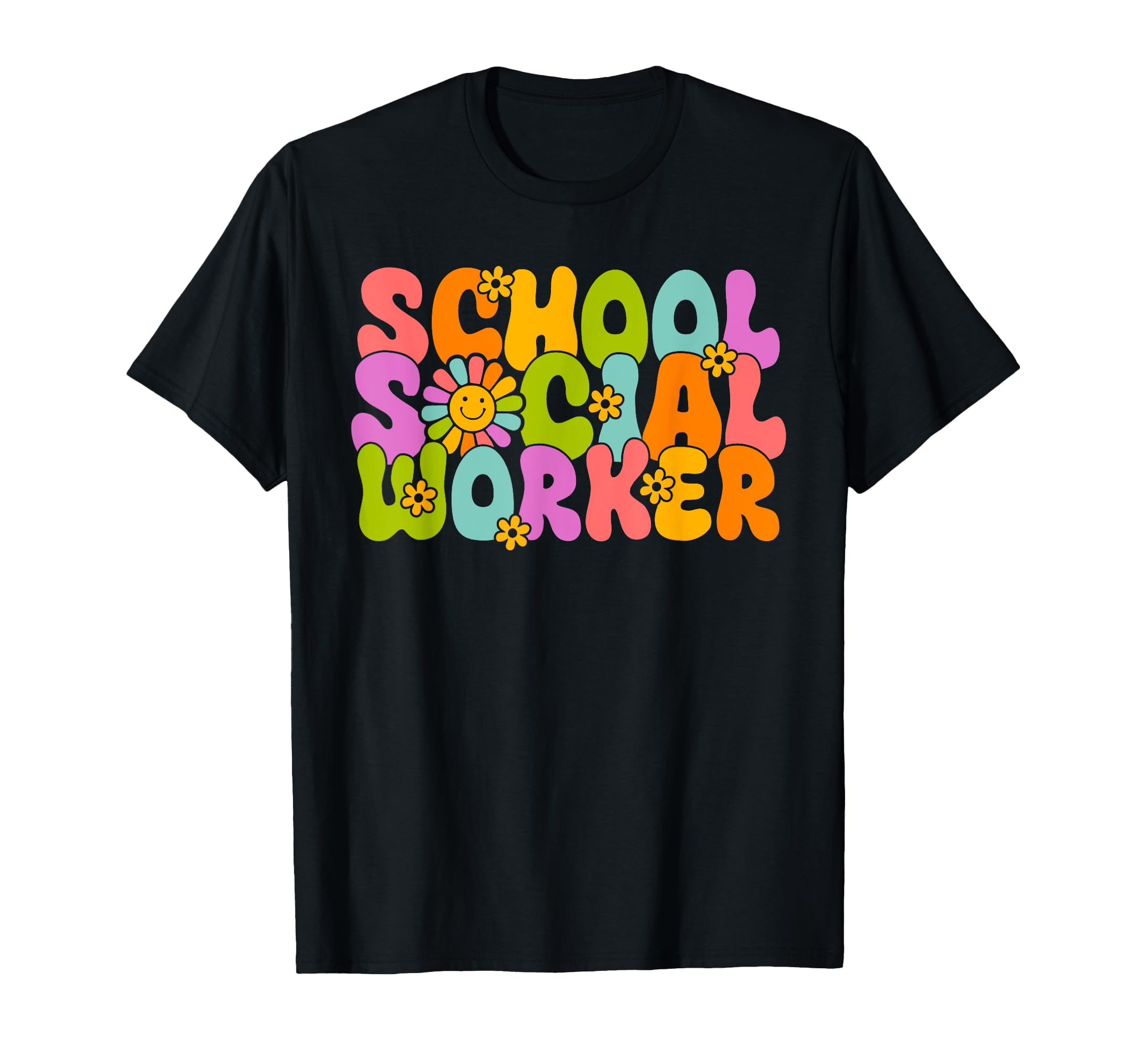 Groovy School Social Worker Coping T-Shirt - Casual Everyday Wear Unisex - T-Shirt, Sweatshirt, Hoodie