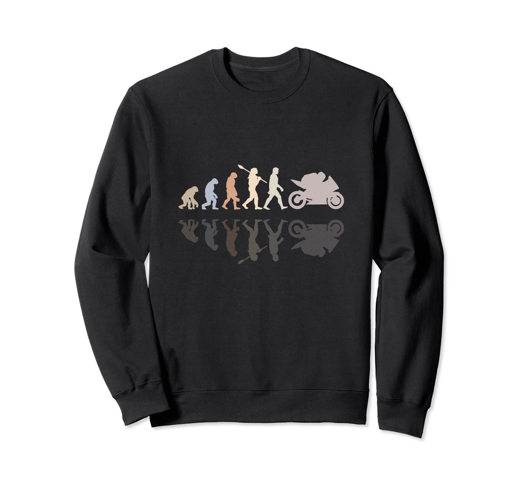 Motorcycle Evolution Shadow Biker Sweatshirt - Graphic Print Men Women - T-Shirt, Sweatshirt, Hoodie