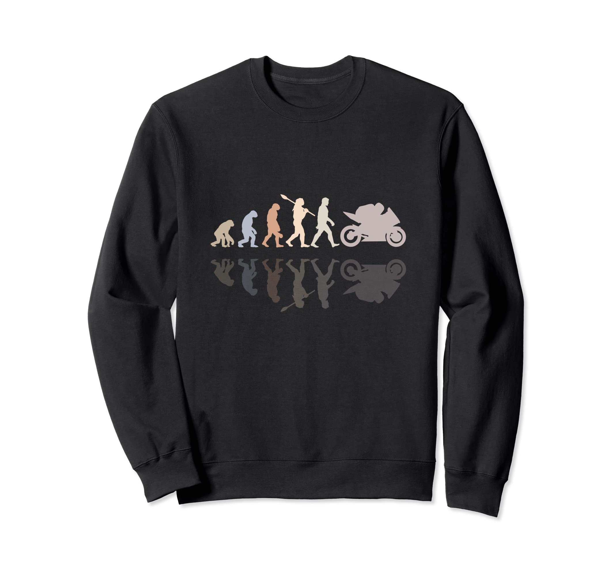 Motorcycle Evolution Shadow Biker Sweatshirt - Graphic Print Men Women - T-Shirt, Sweatshirt, Hoodie