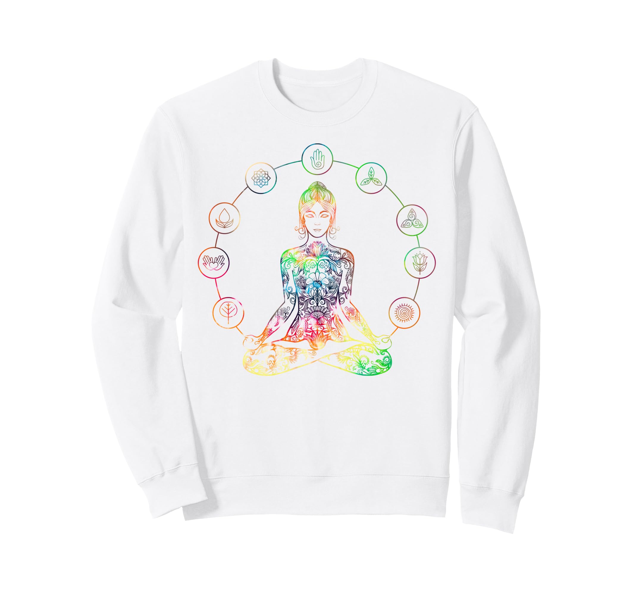 Tie Dye Yoga Meditation Lotus Pose Sweatshirt - Custom Art Print Men Women - T-Shirt, Sweatshirt, Hoodie