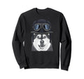 Alaskan Malamute Wearing Sweatshirt - Fun Novelty Design for Adults - T-Shirt, Sweatshirt, Hoodie
