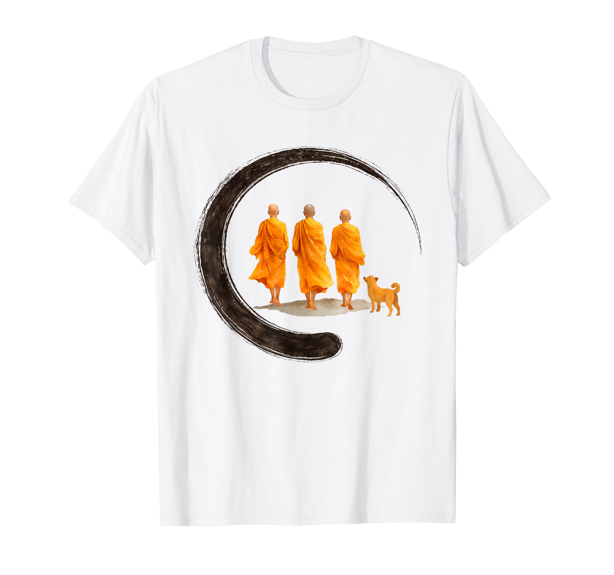Peace Walking Monks Minimalist Zen Art T-Shirt - Trendy Graphic Unisex - T-Shirt, Sweatshirt, Hoodie