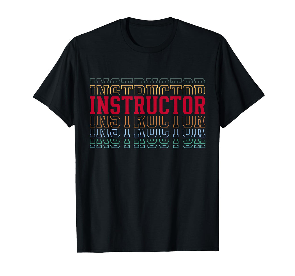 Instructor Funny Layered Text Trainer T-Shirt - Minimalist Print for Adults - T-Shirt, Sweatshirt, Hoodie