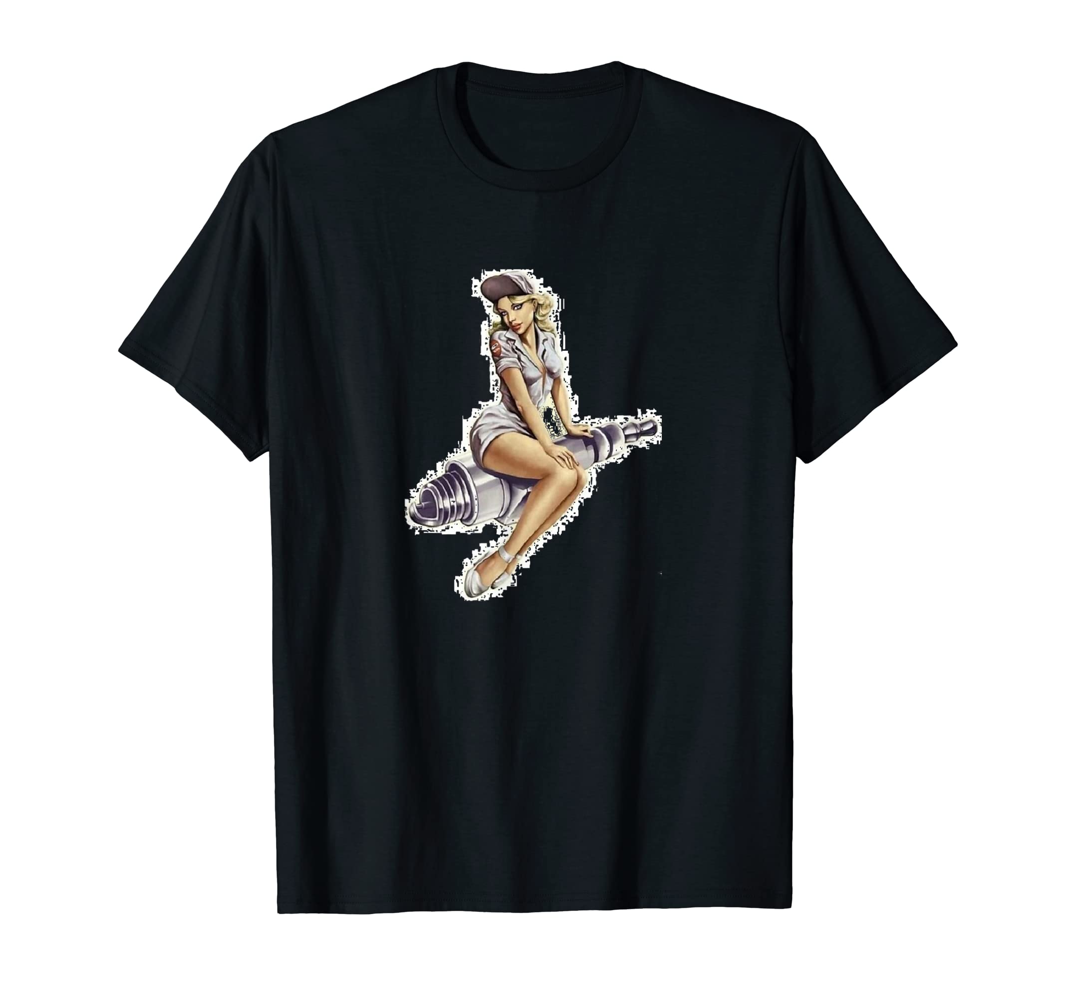 Sexy Pin Up Motif Car Hoodie - Streetwear Style Unisex - T-Shirt, Sweatshirt, Hoodie