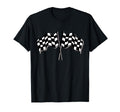 Racing Car Checkered Finish Line Flag T-Shirt - Novelty Apparel Unisex - T-Shirt, Sweatshirt, Hoodie