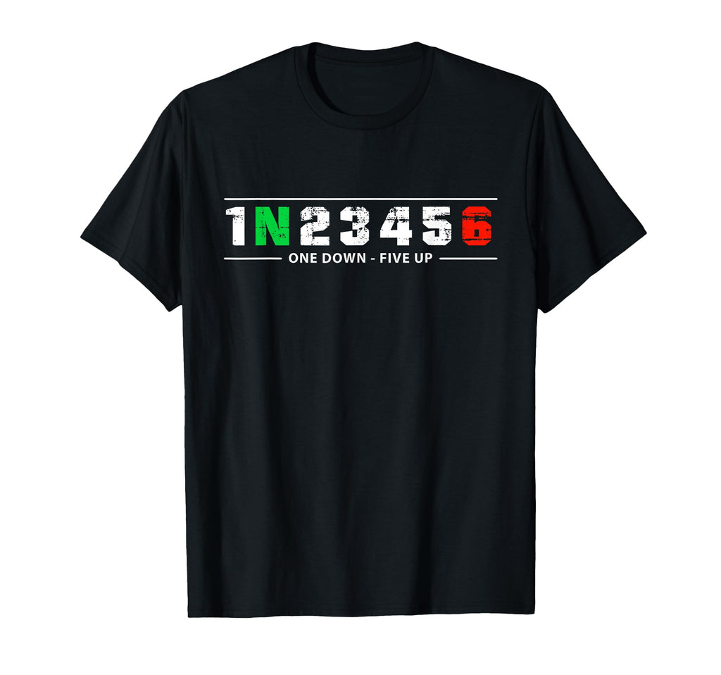 1N23456 Motorcycle Shift Biker T-Shirt - Custom Art Print Unisex - T-Shirt, Sweatshirt, Hoodie