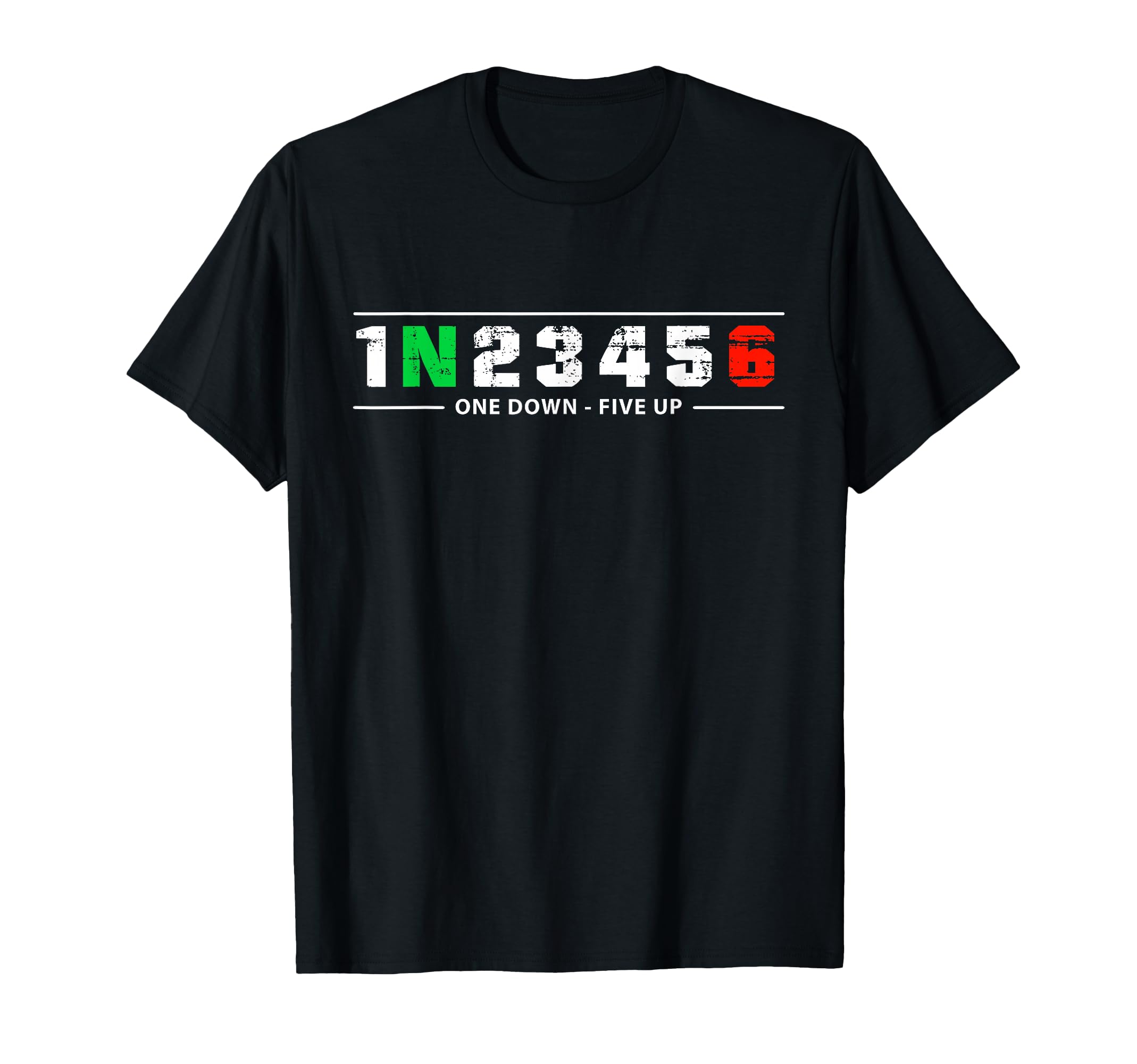 1N23456 Motorcycle Shift Biker T-Shirt - Custom Art Print Unisex - T-Shirt, Sweatshirt, Hoodie