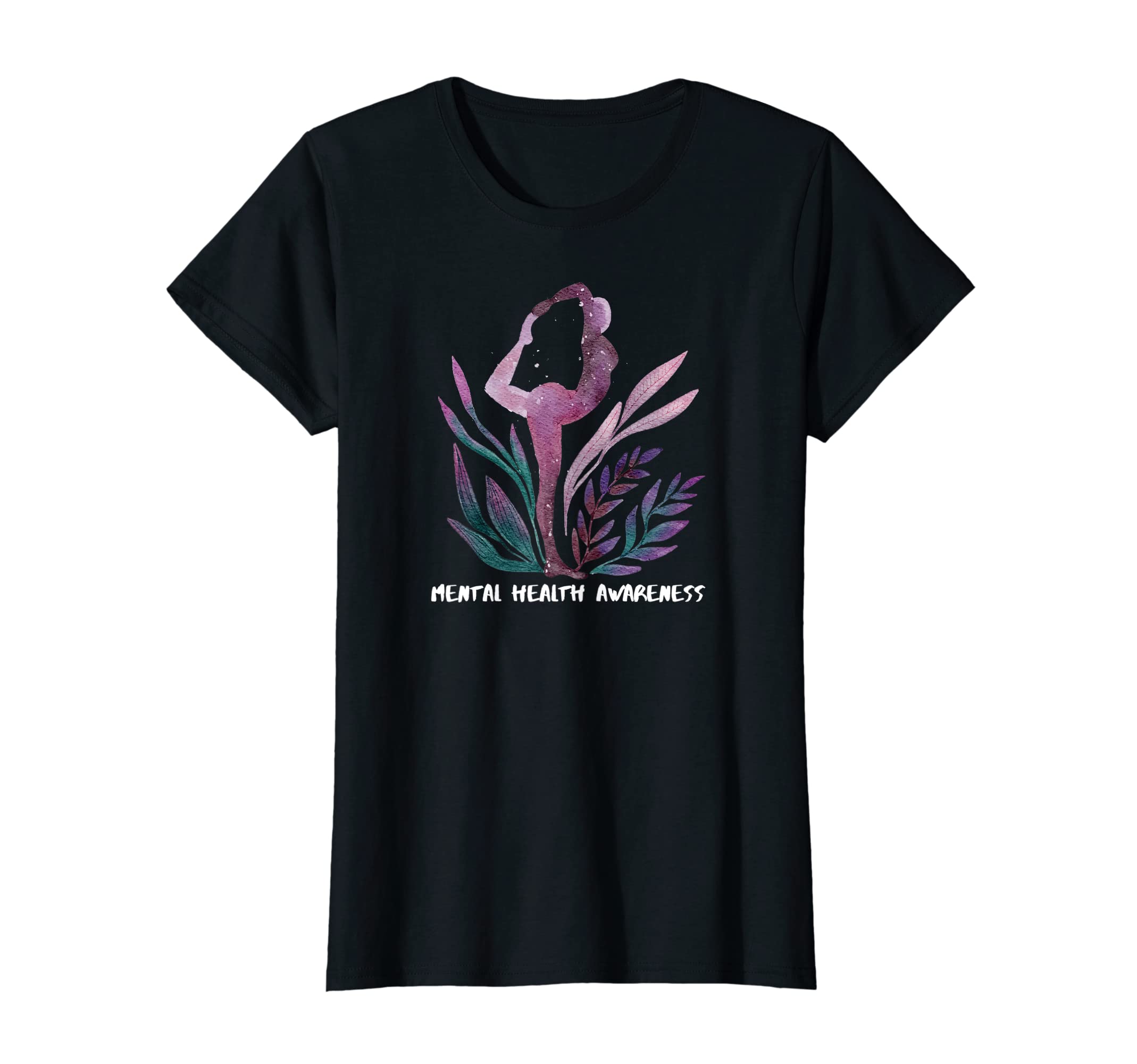 Womens Yoga Mental Health Awareness T-Shirt - Minimalist Print for Adults - T-Shirt, Sweatshirt, Hoodie