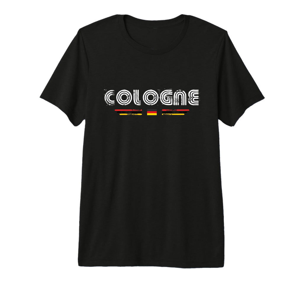 Cologne Germany 70S 80S Type Tri T-Shirt - Aesthetic Graphic for Adults - T-Shirt, Sweatshirt, Hoodie