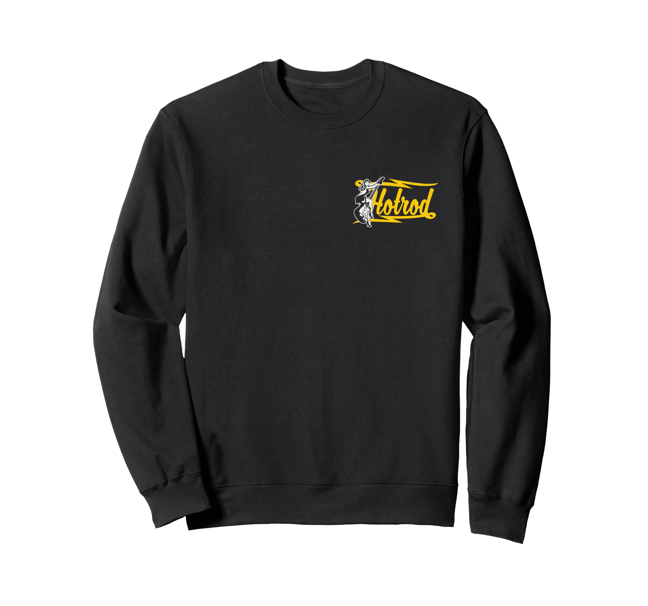 Hotrod Distressed Sweatshirt - Trendy Graphic Unisex - T-Shirt, Sweatshirt, Hoodie