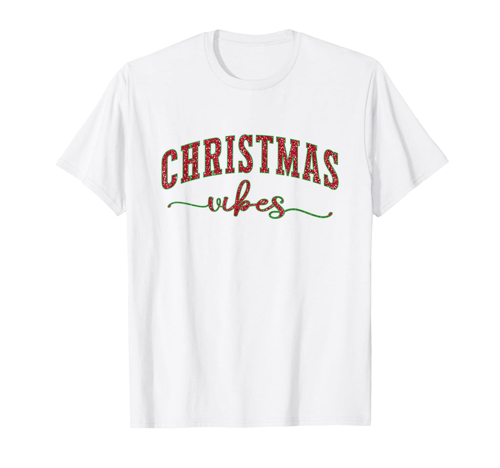 Merry Vibes Festive Typography Holiday T-Shirt - Aesthetic Graphic Unisex - T-Shirt, Sweatshirt, Hoodie