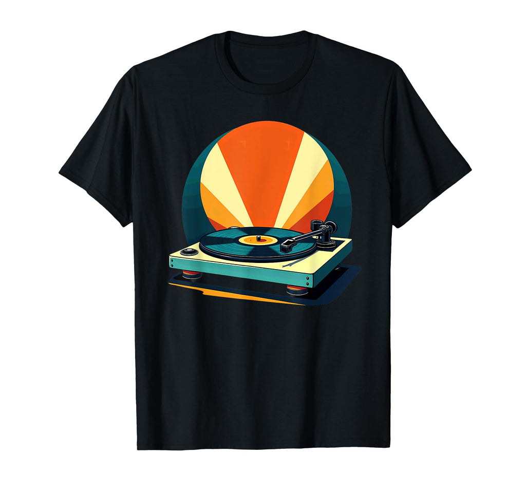 70S 80S Vinyl Record Player T-Shirt - Fun Novelty Design Men Women - T-Shirt, Sweatshirt, Hoodie