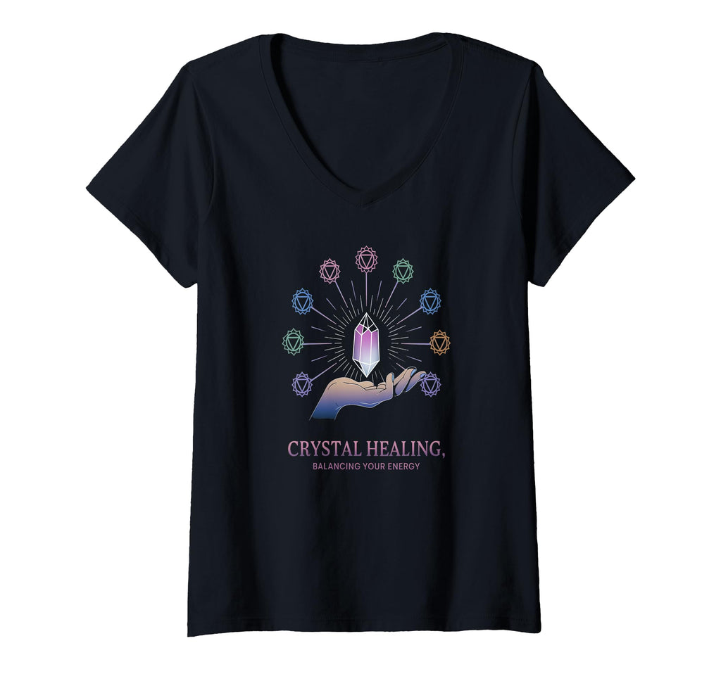 Womens Crystal Healing Balancing T-Shirt - Casual Everyday Wear for Adults - T-Shirt, Sweatshirt, Hoodie