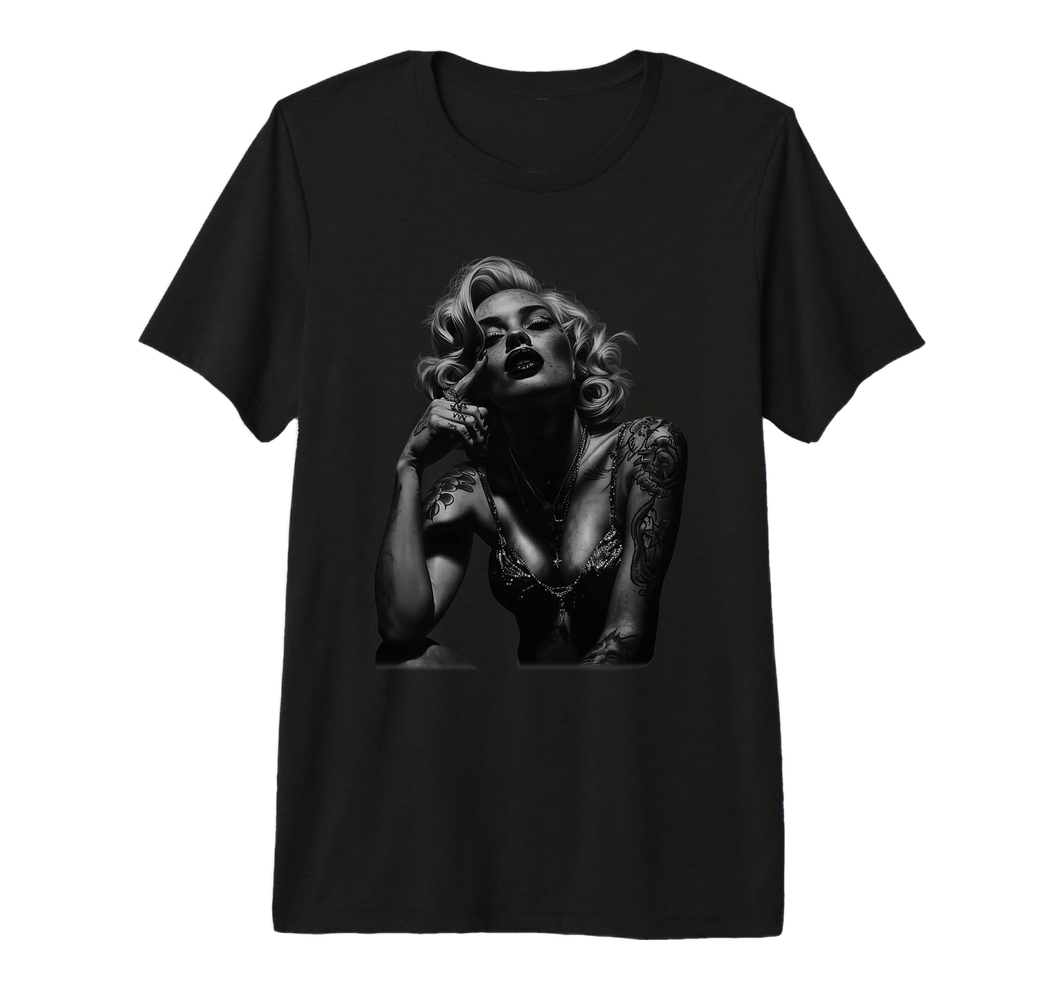 Pinup Sexy Tattoo Tri Blend T-Shirt - Novelty Apparel Unisex - T-Shirt, Sweatshirt, Hoodie