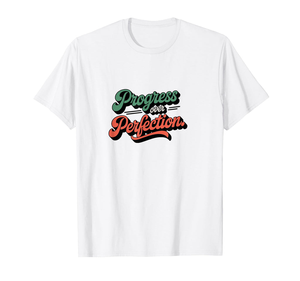 Groovy Typography Progress Over T-Shirt - Aesthetic Graphic Men Women - T-Shirt, Sweatshirt, Hoodie