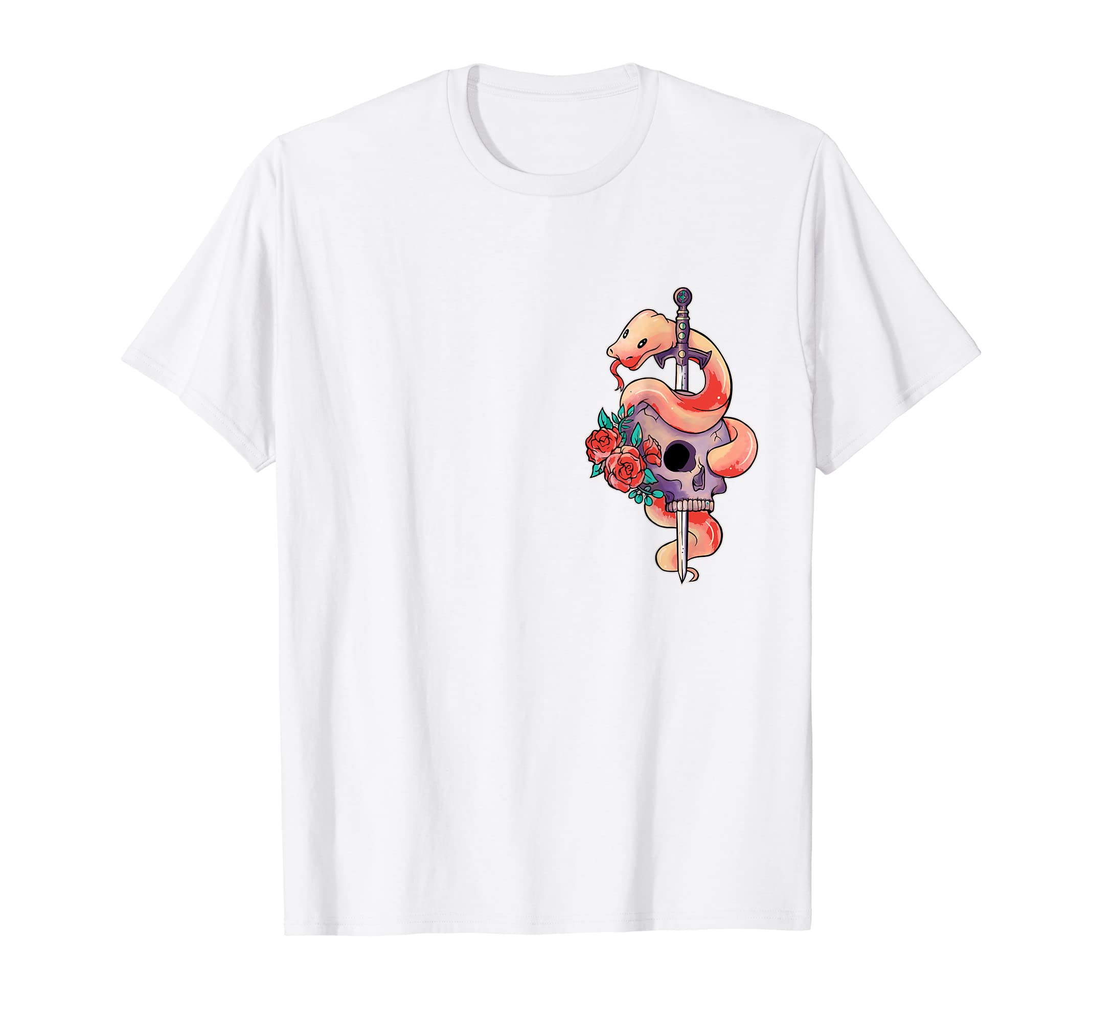 Kawaii Pastel Goth Creepy Skull T-Shirt - Novelty Apparel for Adults - T-Shirt, Sweatshirt, Hoodie