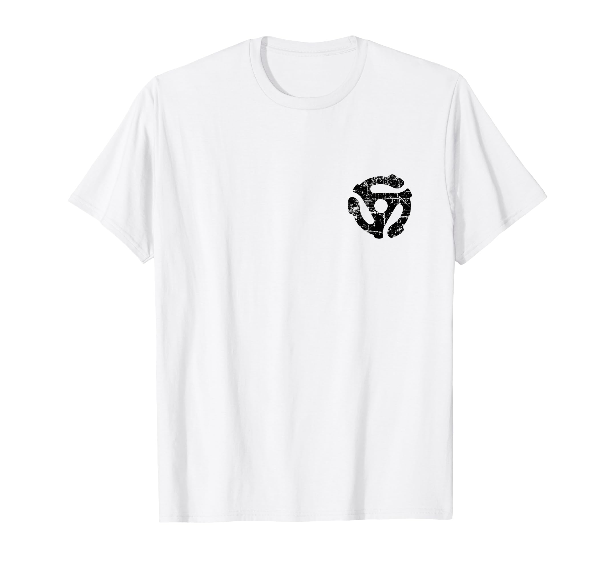 45 Rpm Record Adapter Black Left T-Shirt - Aesthetic Graphic Unisex - T-Shirt, Sweatshirt, Hoodie