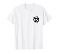 45 Rpm Record Adapter Black Left T-Shirt - Minimalist Print Unisex - T-Shirt, Sweatshirt, Hoodie