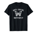 Anti Social Butterfly Introvert T-Shirt - Minimalist Print Men Women - T-Shirt, Sweatshirt, Hoodie