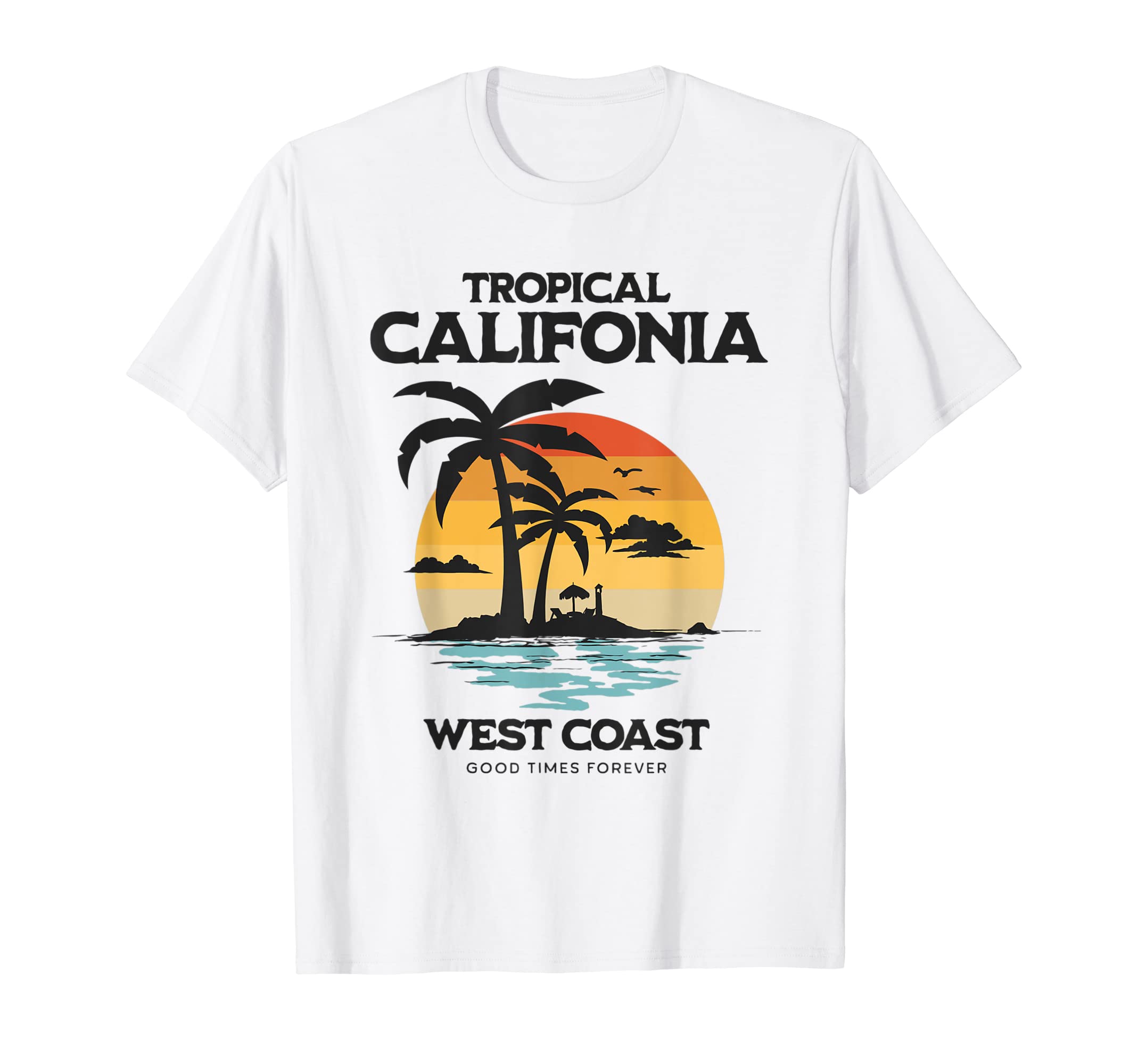 California West Coast Surf 70S T-Shirt - Minimalist Print Men Women - T-Shirt, Sweatshirt, Hoodie