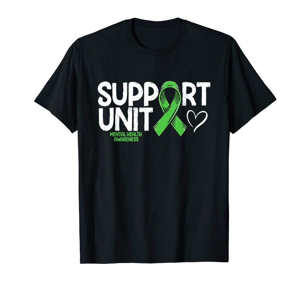 Mental Health Ribbon Support Unit T-Shirt - Aesthetic Graphic Unisex - T-Shirt, Sweatshirt, Hoodie