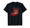 Love Song Vinyl Record Player Valentines T-Shirt - Minimalist Print Unisex - T-Shirt, Sweatshirt, Hoodie