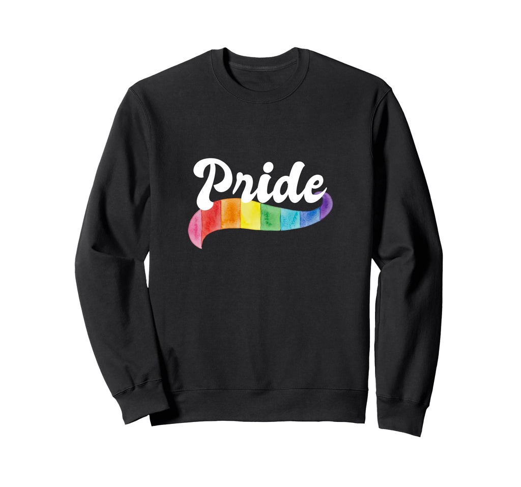 Gay Pride Rainbow Watercolor Sweatshirt - Casual Everyday Wear Men Women - T-Shirt, Sweatshirt, Hoodie