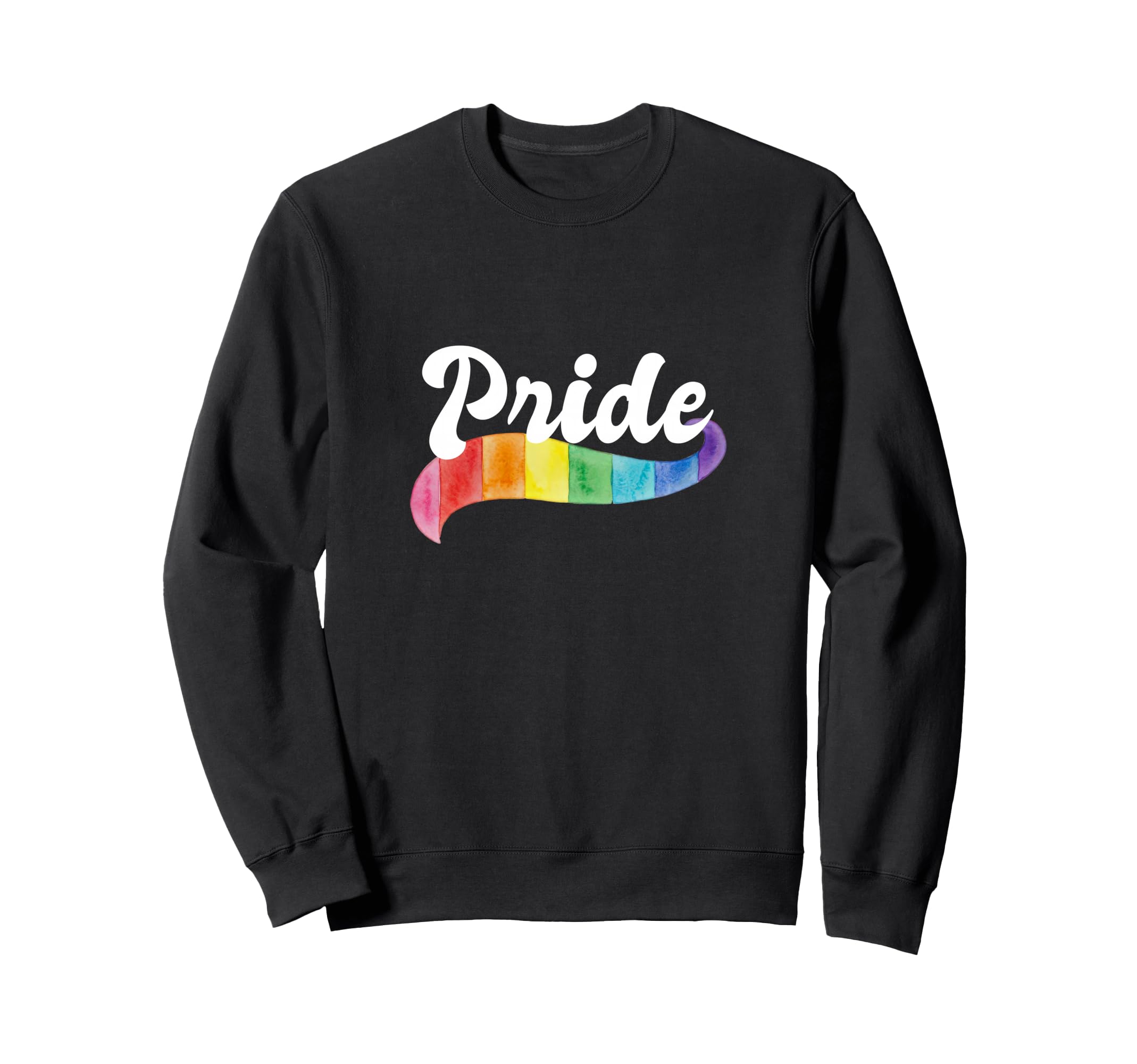 Gay Pride Rainbow Watercolor Sweatshirt - Casual Everyday Wear Men Women - T-Shirt, Sweatshirt, Hoodie