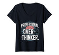 Womens Professional Overthinker V Neck T-Shirt - Graphic Print Men Women - T-Shirt, Sweatshirt, Hoodie