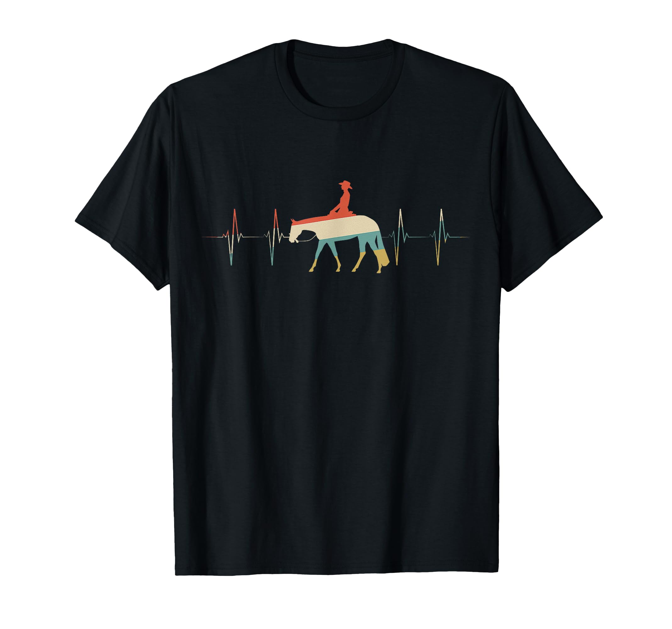 Western Pleasure Heartbeat Ecg Ekg T-Shirt - Aesthetic Graphic Men Women - T-Shirt, Sweatshirt, Hoodie