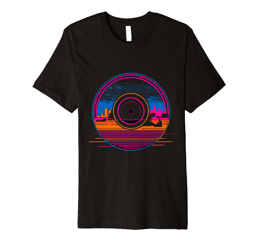 Vinyl Record Vaporwave Turntable Music T-Shirt - Novelty Apparel Men Women - T-Shirt, Sweatshirt, Hoodie