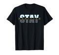 Stay Positive 80S Striped Typography T-Shirt - Streetwear Style for Adults - T-Shirt, Sweatshirt, Hoodie