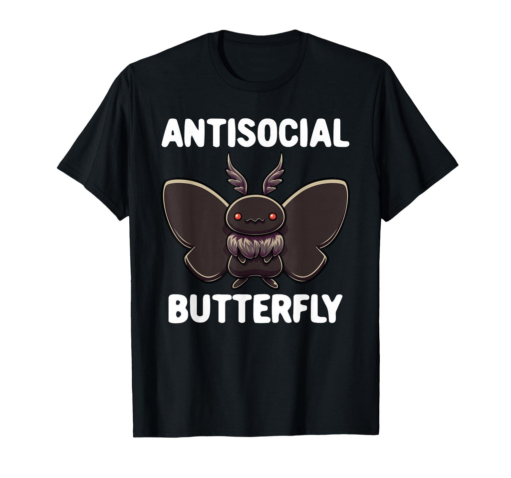 Mothman Antisocial Butterfly T-Shirt - Aesthetic Graphic Men Women - T-Shirt, Sweatshirt, Hoodie