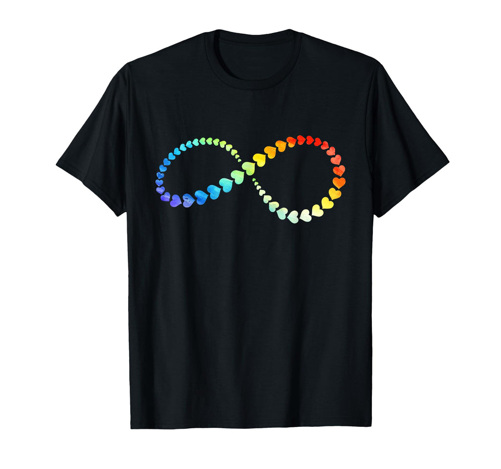 Lgbtq Infinity Heart Rainbow T-Shirt - Custom Art Print Men Women - T-Shirt, Sweatshirt, Hoodie