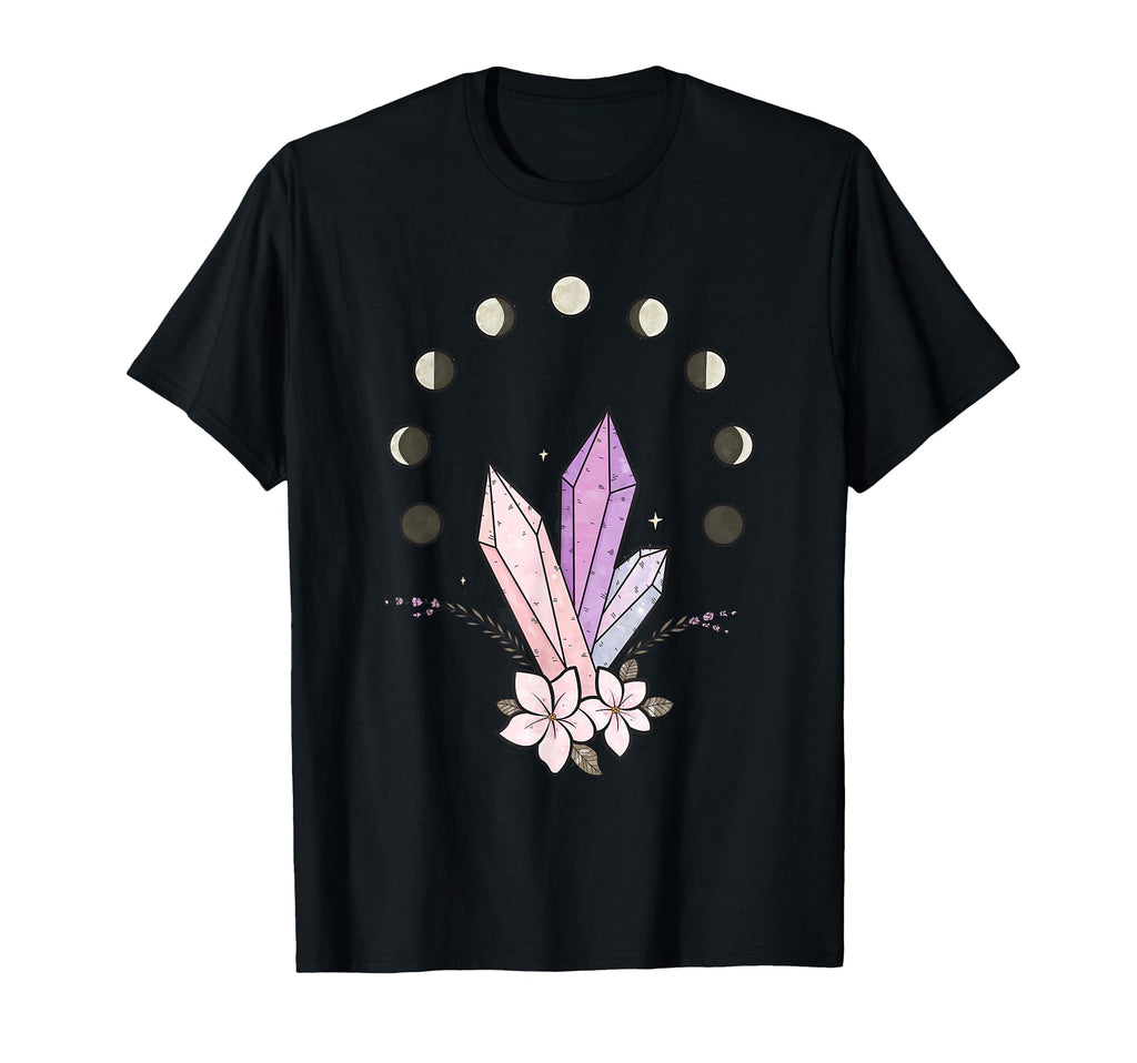 Healing Crystals Good Energy Moon T-Shirt - Fun Novelty Design Men Women - T-Shirt, Sweatshirt, Hoodie