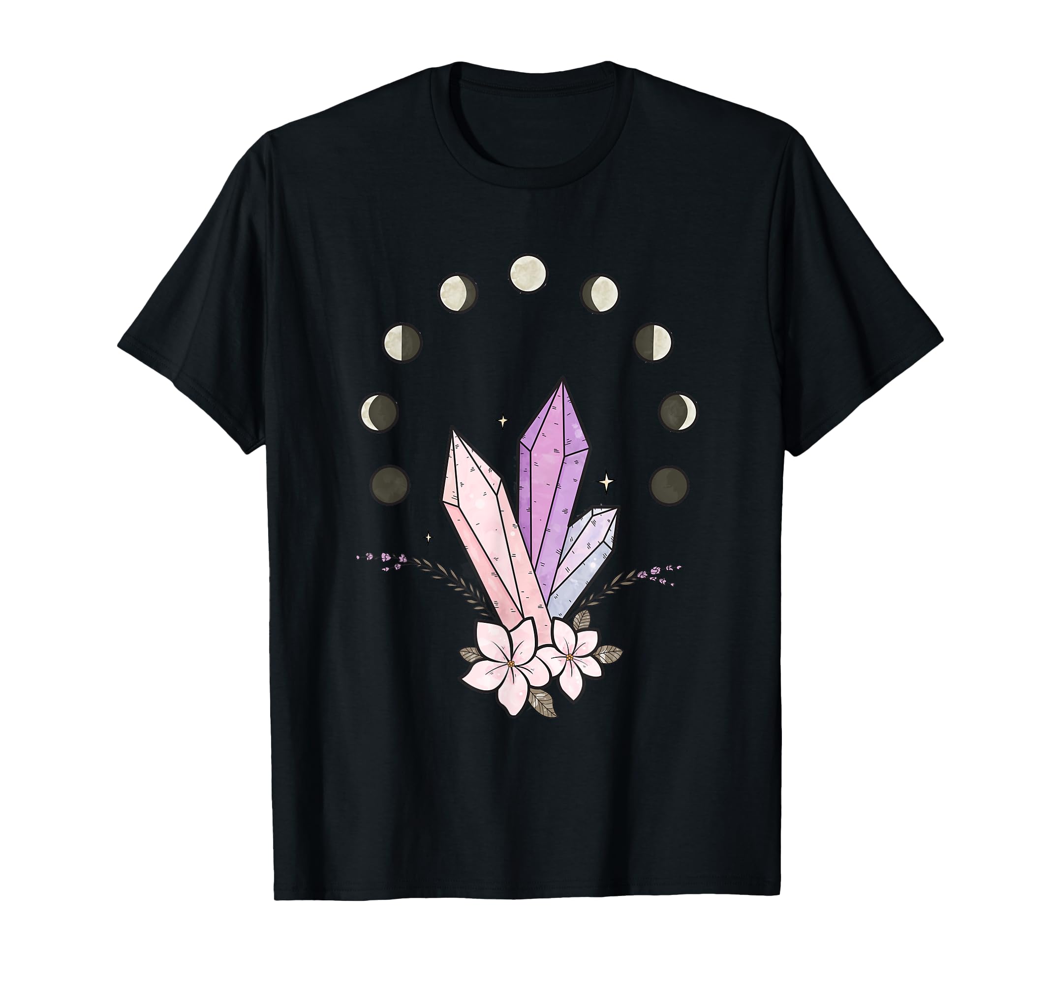Healing Crystals Good Energy Moon T-Shirt - Fun Novelty Design Men Women - T-Shirt, Sweatshirt, Hoodie