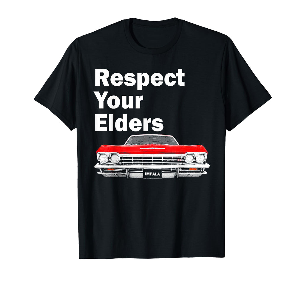 1965 65 Impala Old School Respect T-Shirt - Custom Art Print for Adults - T-Shirt, Sweatshirt, Hoodie