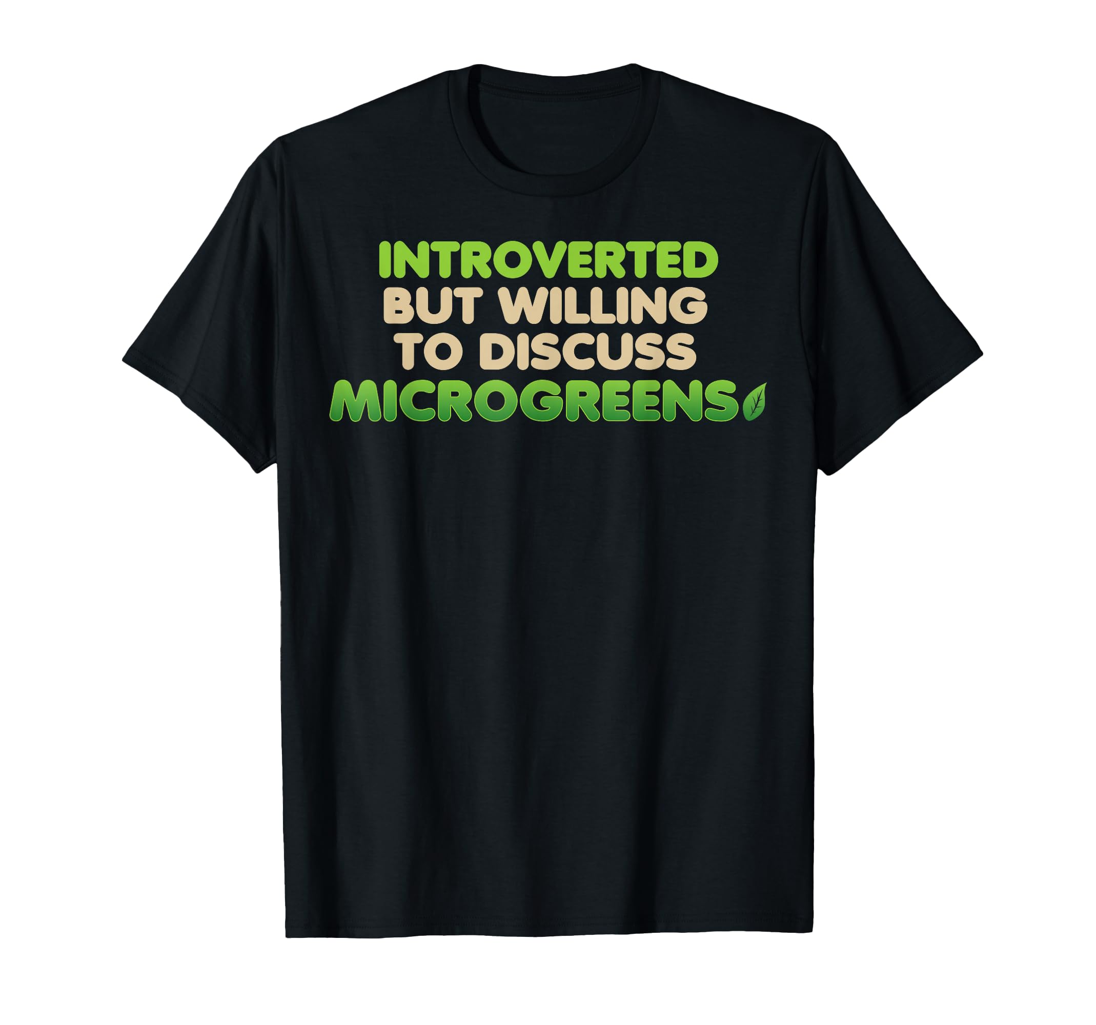 Funny Introverted Microgreens Farmer T-Shirt - Minimalist Print for Adults - T-Shirt, Sweatshirt, Hoodie