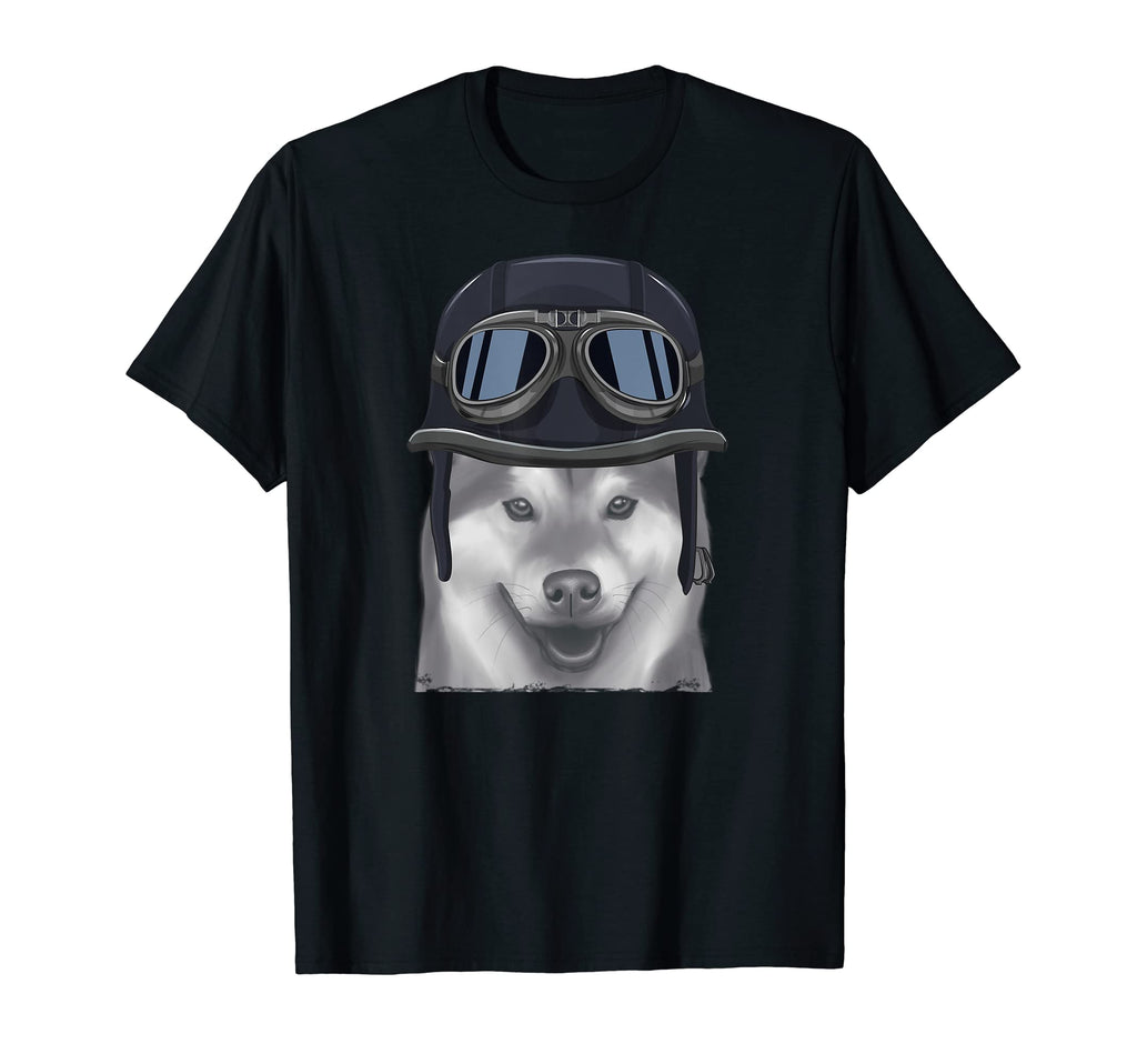 Shiba Inu Wearing Motorcycle Helmet T-Shirt - Aesthetic Graphic Men Women - T-Shirt, Sweatshirt, Hoodie