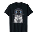 Shiba Inu Wearing Motorcycle Helmet T-Shirt - Aesthetic Graphic Men Women - T-Shirt, Sweatshirt, Hoodie
