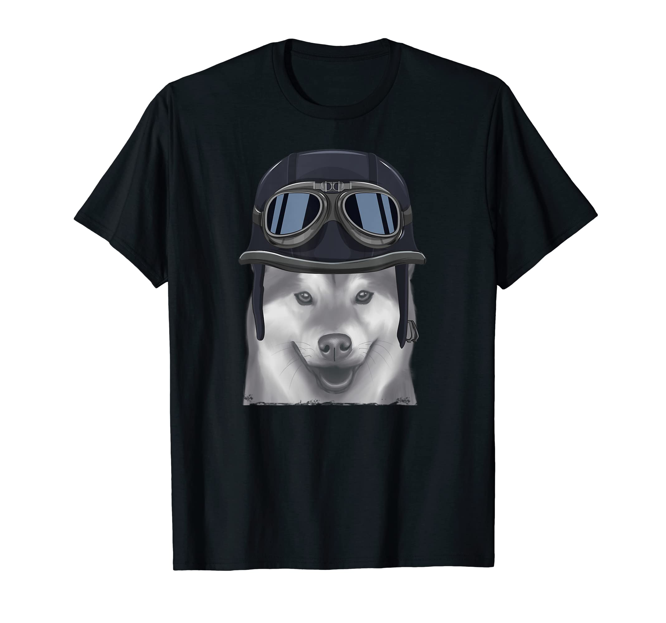 Shiba Inu Wearing Motorcycle Helmet T-Shirt - Aesthetic Graphic Men Women - T-Shirt, Sweatshirt, Hoodie