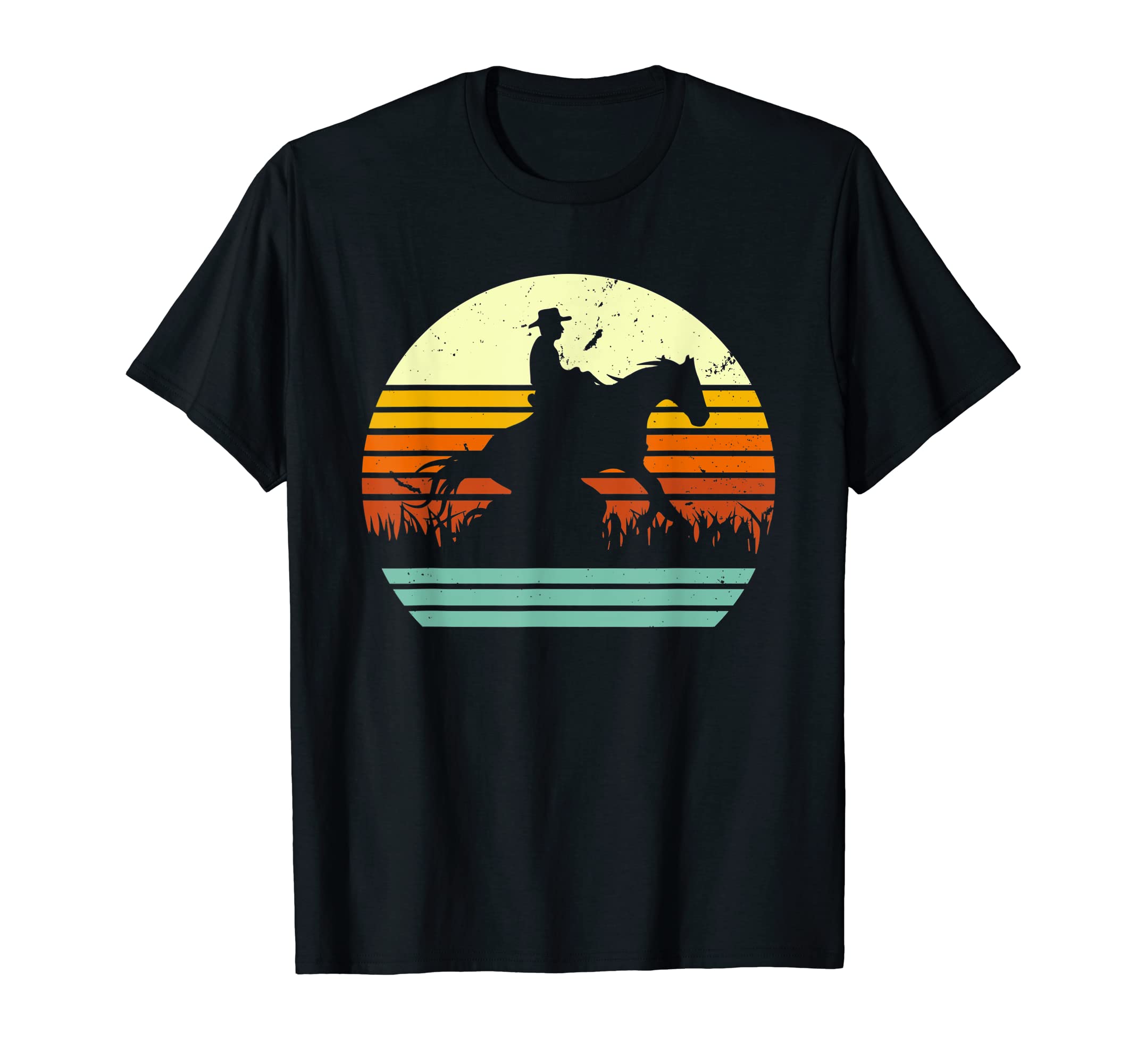Western Cowboy Reining Horse Sliding T-Shirt - Trendy Graphic Men Women - T-Shirt, Sweatshirt, Hoodie