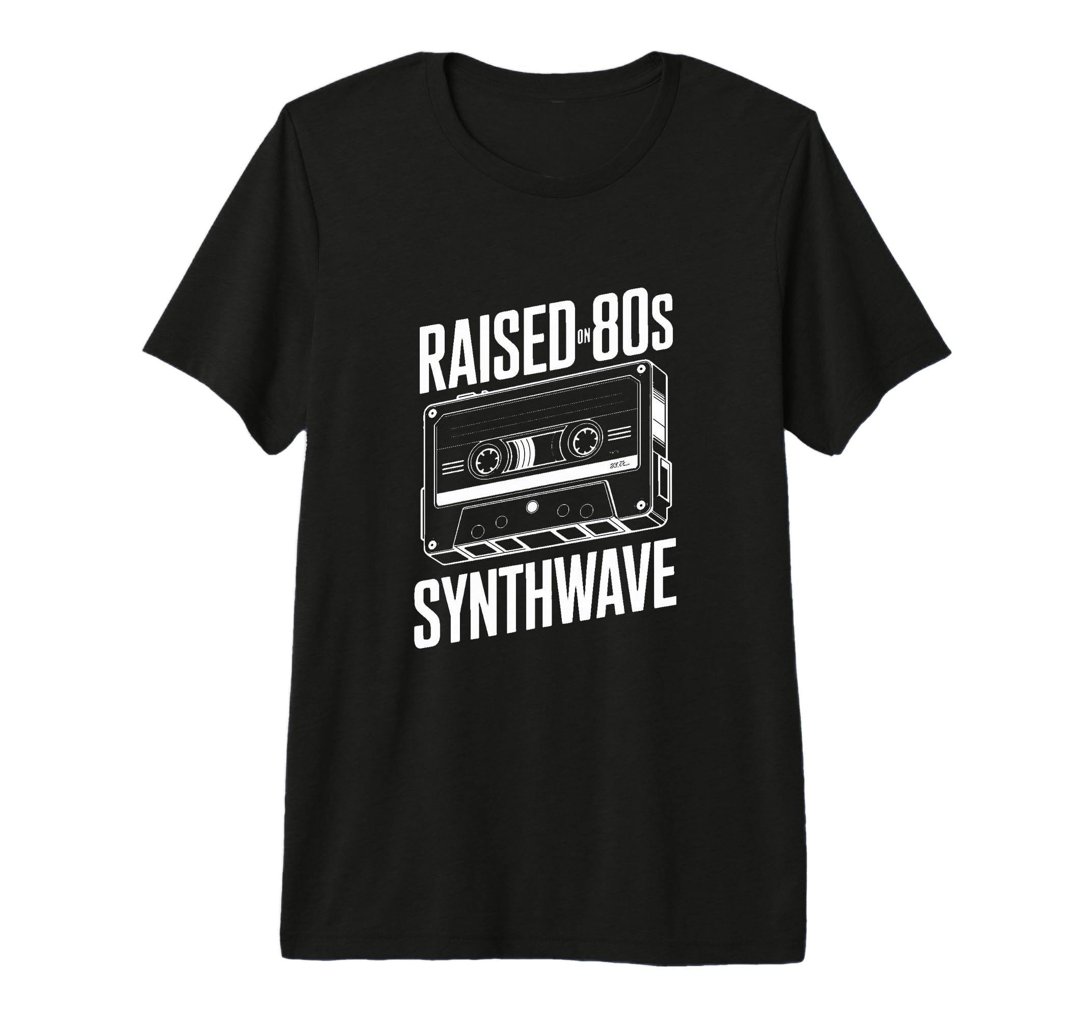 Raised 80S Synthwave Cassette Music Tri T-Shirt - Trendy Graphic Men Women - T-Shirt, Sweatshirt, Hoodie