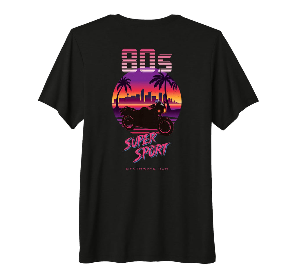 80S Supersport Synthwave Motorcycle T-Shirt - Trendy Graphic Men Women - T-Shirt, Sweatshirt, Hoodie