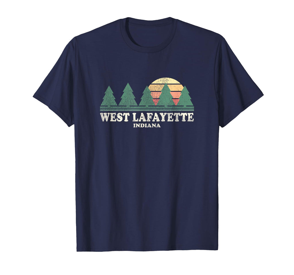 West Lafayette Throwback 70S T-Shirt - Trendy Graphic for Adults - T-Shirt, Sweatshirt, Hoodie
