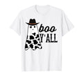 Boo Yall Ghost Scary Western Cowboy T-Shirt - Custom Art Print Unisex - T-Shirt, Sweatshirt, Hoodie