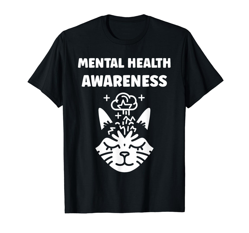 Cat Brain Illness Animal Mental Health T-Shirt - Graphic Print Unisex - T-Shirt, Sweatshirt, Hoodie