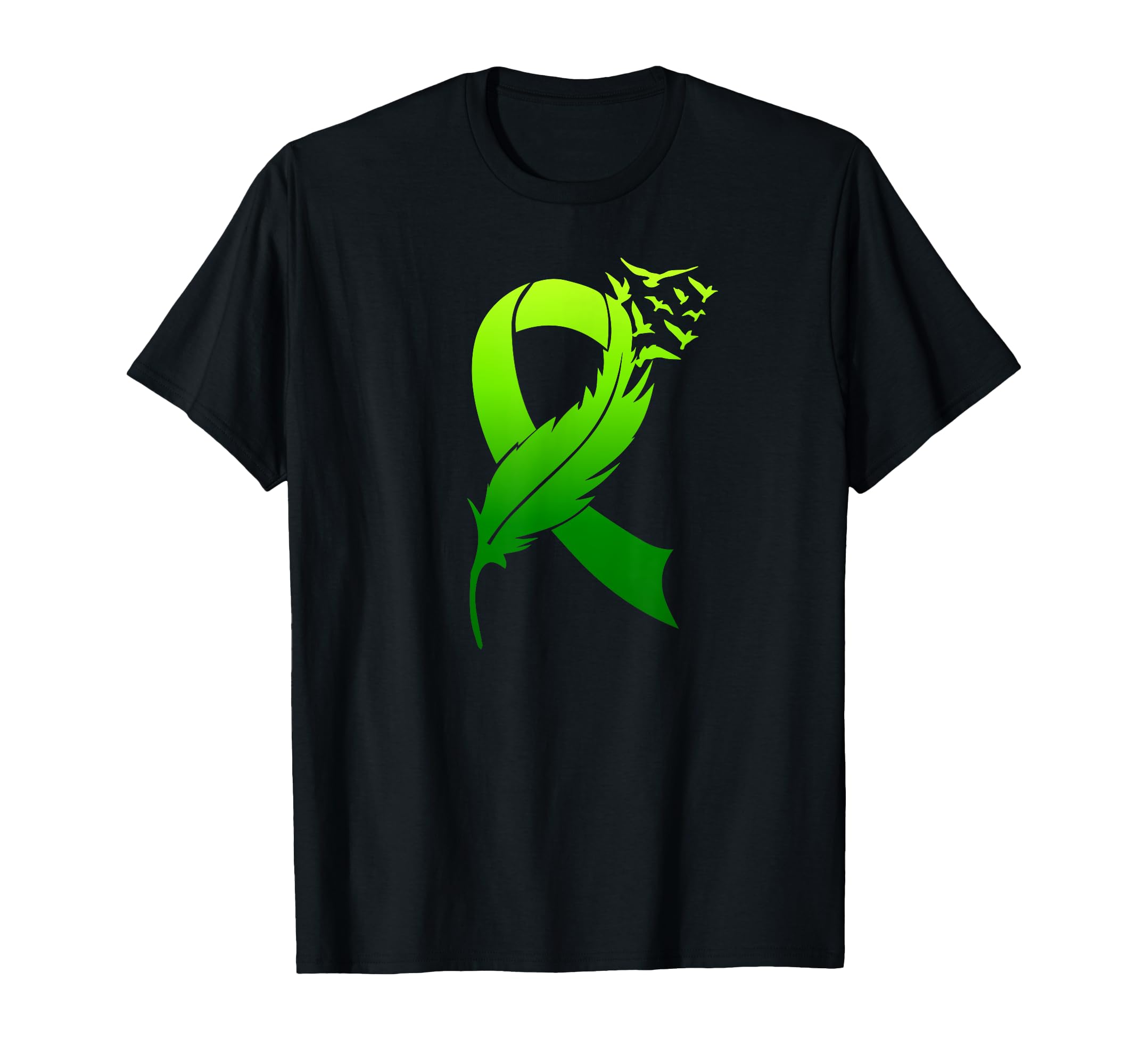Mental Health Green Bow Birds Mental T-Shirt - Aesthetic Graphic Unisex - T-Shirt, Sweatshirt, Hoodie